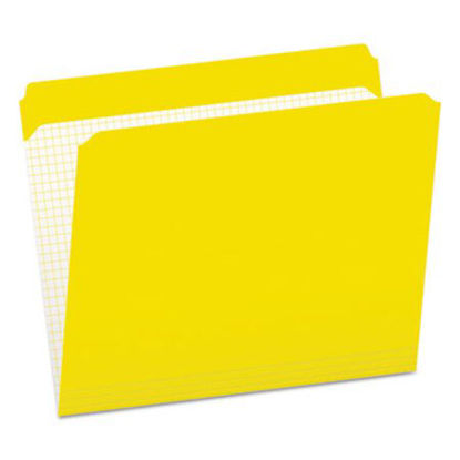 Picture of Double-Ply Reinforced Top Tab Colored File Folders, Straight Tab, Letter Size, Yellow, 100/BoxPFX-R152YEL