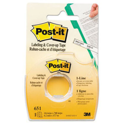 Picture of Labeling and Cover-Up Tape, Non-Refillable, 1/6" x 700" RollMMM-651