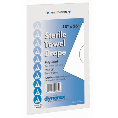 Picture of Surgical Drape Dynarex®  Towel Drape 18 W X 26 L Inch Sterile4409