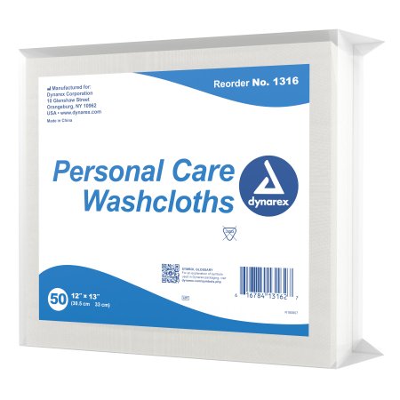 Picture of Washcloth Dynarex® 12 X 13 Inch White Disposable1316