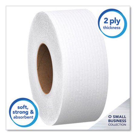 Picture of Essential JRT Jumbo Roll Bathroom Tissue, Septic Safe, 2-Ply, White, 1000 ft, 4 Rolls/CartonKCC-03148