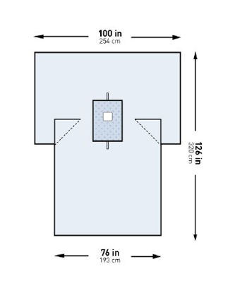 Picture of Surgical Drape McKesson Breast Drape 100 W X 76 W X 126 L Inch Sterile183-I80-05214G-S