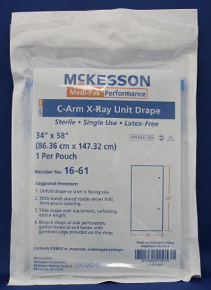 Picture of Mobile X-Ray Drape McKesson 34 X 58 Inch X-Ray or C-Arm Image Intensifiers16-61