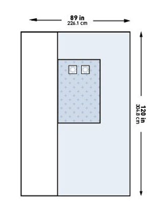 Picture of Cardiovascular Drape McKesson Femoral Angiography Drape 89 W X 120 L Inch Sterile183-I80-01102G-S