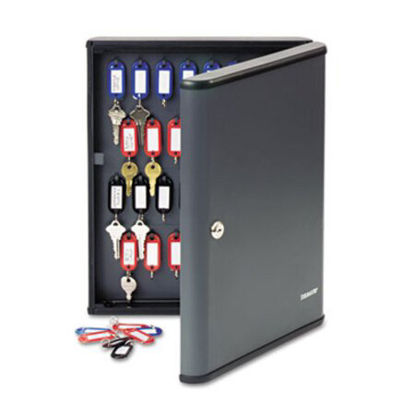 Picture of Security Key Cabinets, 60-Key, Steel, Charcoal Gray, 12 x 2 3/8 x 14 3/4MMF-2017260G2