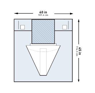 Picture of Obstetrics / Gynecology Drape McKesson Under Buttocks Drape 40 W X 45 L Inch Sterile183-I80-14112-S