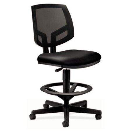 Picture of Volt Series Mesh Back Adjustable Leather Task Stool, Supports Up to 250 lb, 22.88" to 32.38" Seat Height, BlackHON-5715SB11T