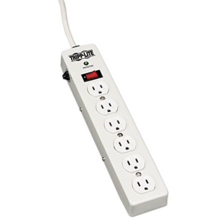 Picture of Protect It! Surge Protector, 6 Outlets, 6 ft Cord, 1340 Joules, Light GrayTRP-TLM606HJ