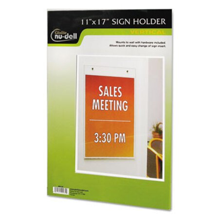 Picture of Clear Plastic Sign Holder, Wall Mount, 11 x 17NUD-38017Z