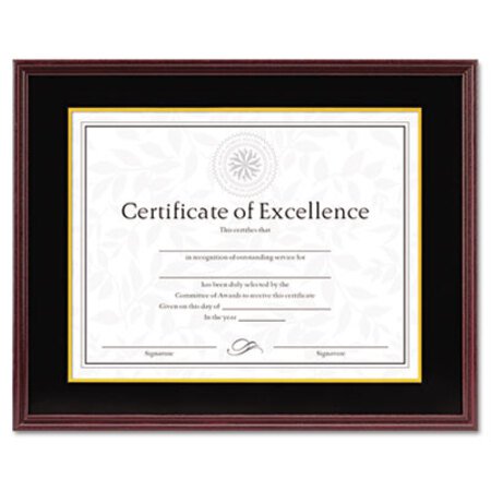 Picture of Hardwood Document/Certificate Frame w/Mat, 11 x 14, 8 1/2 x 11, MahoganyDAX-1511TM