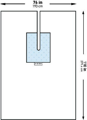 Picture of Orthopedic Drape McKesson U-Drape with Split 76 W X 110 L Inch Sterile183-I80-09178-S
