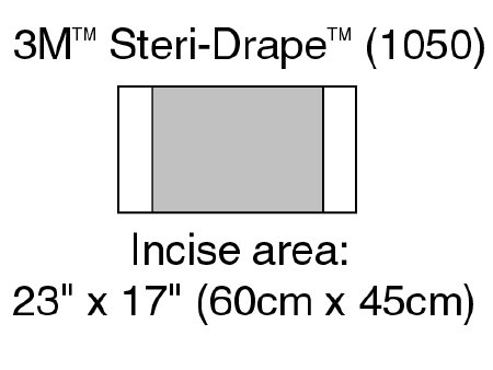 Picture of Surgical Drape 3M™ Steri-Drape™ Large Incise Drape 17 W X 23 L Inch Sterile1050