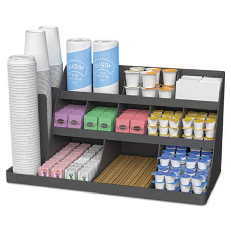Picture of Extra Large Coffee Condiment and Accessory Organizer,24 x 11 4/5 x 12 1/2, BlackEMS-COMORG02BLK