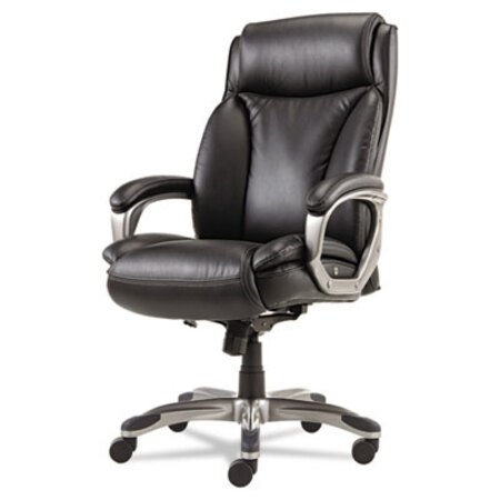 Picture of Alera Veon Series Executive High-Back Bonded Leather Chair, Supports Up to 275 lb, Black Seat/Back, Graphite BaseALE-VN4119