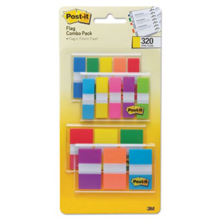 Picture of 1/2" and 1" Page Flag Value Pack, Nine Assorted Colors, 320/PackMMM-683XL1
