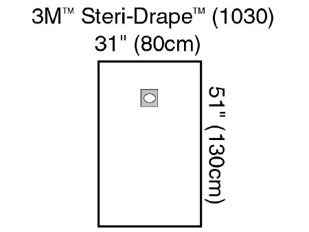 Picture of EENT Drape 3M™ Steri-Drape™ Aperture Drape 31 W X 51 L Inch Sterile1030
