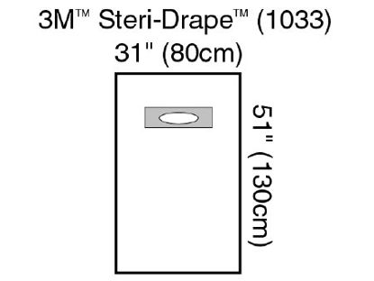 Picture of EENT Drape 3M™ Steri-Drape™ Medium Aperture Drape 31 W X 51 L Inch Sterile1033