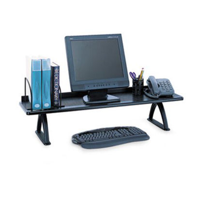 Picture of Value Mate Desk Riser, 100-Pound Capacity, 42 x 12 x 8, BlackSAF-3603BL