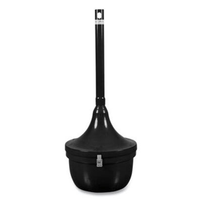 Picture of Smokers' Oasis Receptacle, Round, Steel, 4.5 gal, BlackEXC-SRS1BLK