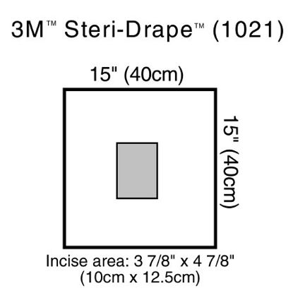 Picture of Surgical Drape 3M™ Steri-Drape™ Small Drape with Incise Film 15 W X 15 L Inch Sterile1021