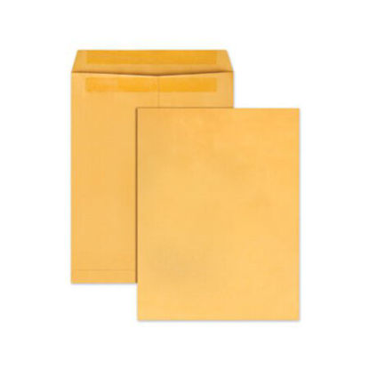 Picture of Redi-Seal Catalog Envelope, #13 1/2, Cheese Blade Flap, Redi-Seal Closure, 10 x 13, Brown Kraft, 100/BoxQUA-43767