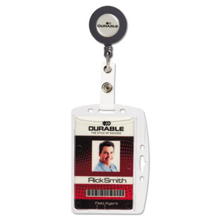 Picture of ID/Security Card Holder Set, Vertical/Horizontal, Reel, Clear, 10/PackDBL-801219