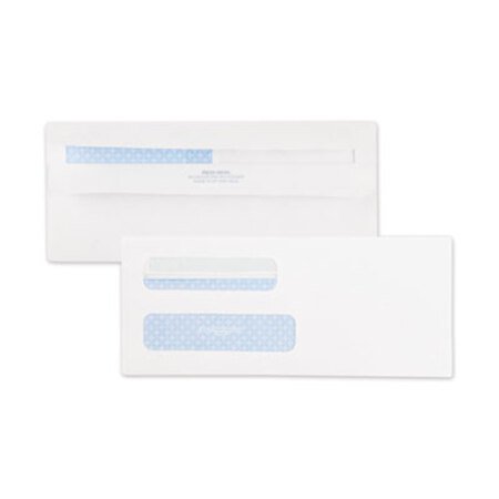 Picture of Double Window Redi-Seal Security-Tinted Envelope, #8 5/8, Commercial Flap, Redi-Seal Closure, 3.63 x 8.63, White, 500/BoxQUA-24539