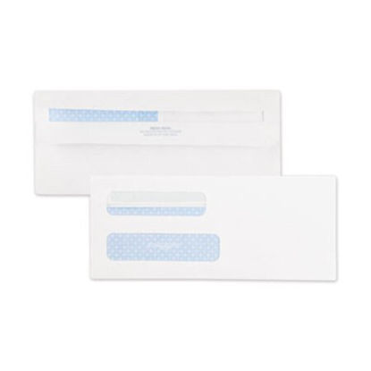 Picture of Double Window Redi-Seal Security-Tinted Envelope, #8 5/8, Commercial Flap, Redi-Seal Closure, 3.63 x 8.63, White, 500/BoxQUA-24539