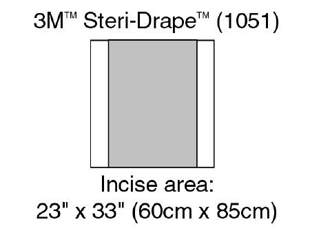 Picture of Surgical Drape 3M™ Steri-Drape™ X-Large Incise Drape 23 W X 33 L Inch Sterile1051