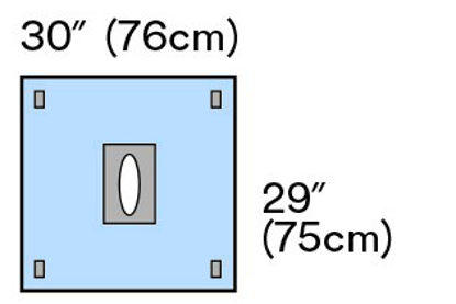 Picture of Surgical Drape 3M™ Steri-Drape™ Adhesive Aperture Drape 75 W X 75 L cm Sterile9029