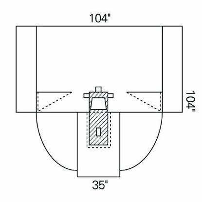 Picture of Abdominal Drape Laparoscopy / Pelviscopy Drape 104 W X 35 W X 104 L Inch Sterile89220