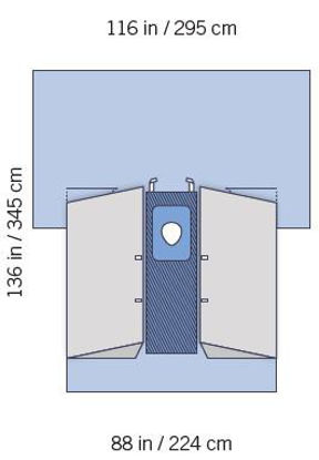 Picture of Orthopedic Drape SteriGuard® Hip Drape 116 W X 88 X 136 L Inch SterileI80-09154G-S