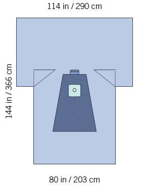 Picture of Orthopedic Drape SteriGuard® Lower Extremity Drape 114 W X 80 W X 144 L Inch SterileI80-09151G-S