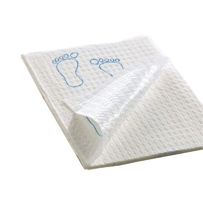 Picture of Procedure Towel Footprint® 13-1/2 X 18 Inch White / Blue Footprints NonSterile70191N