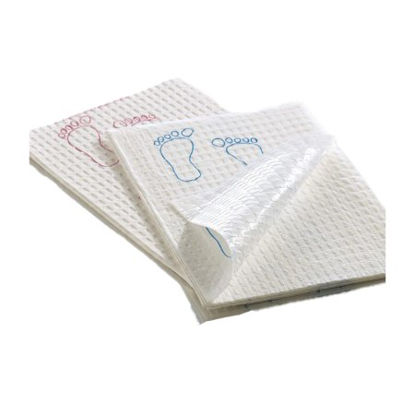 Picture of Procedure Towel Footprint® 13-1/2 X 18 Inch White / Mauve Footprints NonSterile70192N