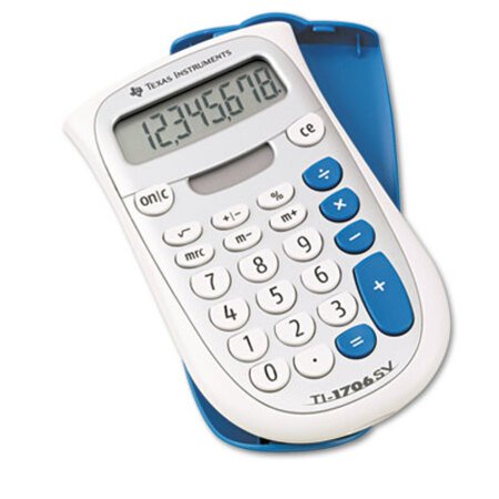Picture of TI-1706SV Handheld Pocket Calculator, 8-Digit LCDTEX-TI1706SV
