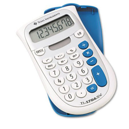 Picture of TI-1706SV Handheld Pocket Calculator, 8-Digit LCDTEX-TI1706SV