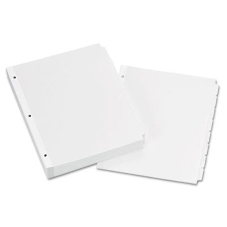 Picture of Write and Erase Plain-Tab Paper Dividers, 8-Tab, Letter, White, 24 SetsAVE-11507