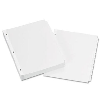 Picture of Write and Erase Plain-Tab Paper Dividers, 8-Tab, Letter, White, 24 SetsAVE-11507