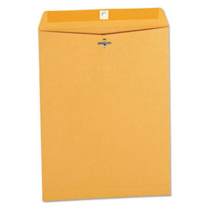 Picture of Kraft Clasp Envelope, #12 1/2, Square Flap, Clasp/Gummed Closure, 9.5 x 12.5, Brown Kraft, 100/BoxUNV-42907