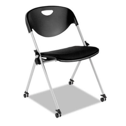 Picture of Alera SL Series Nesting Stack Chair Without Arms, Supports Up to 250 lb, Black Seat/Back, Gray Base, 2/CartonALE-SL651
