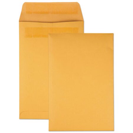 Picture of Redi-Seal Catalog Envelope, #1, Cheese Blade Flap, Redi-Seal Closure, 6 x 9, Brown Kraft, 100/BoxQUA-43167