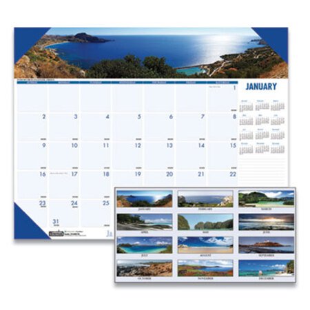 Picture of Recycled Coastlines Photographic Monthly Desk Pad Calendar, 18.5 x 13, 2022HOD-1786
