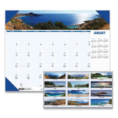 Picture of Recycled Coastlines Photographic Monthly Desk Pad Calendar, 18.5 x 13, 2022HOD-1786