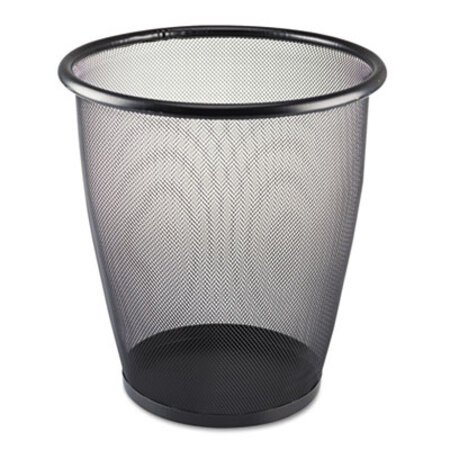 Picture of Onyx Round Mesh Wastebasket, Steel Mesh, 5 gal, BlackSAF-9717BL