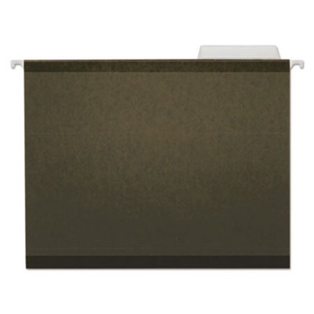 Picture of Deluxe Reinforced Recycled Hanging File Folders, Letter Size, 1/3-Cut Tab, Standard Green, 25/BoxUNV-24113