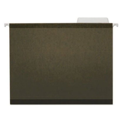 Picture of Deluxe Reinforced Recycled Hanging File Folders, Letter Size, 1/3-Cut Tab, Standard Green, 25/BoxUNV-24113