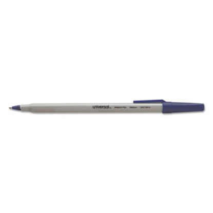 Picture of Ballpoint Pen Value Pack, Stick, Medium 1 mm, Blue Ink, Gray Barrel, 60/PackUNV-15614