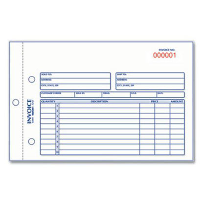 Picture of Invoice Book, 5 1/2 x 7 7/8, Carbonless Duplicate, 50 Sets/BookRED-7L721