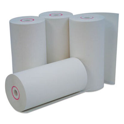 Picture of Direct Thermal Print Paper Rolls, 0.38" Core, 4.38" x 127ft, White, 50/CartonUNV-35765
